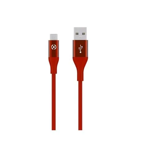 Celly Cavo 1 x USB Tipo a 1 x Micro USB 3 m Rosso