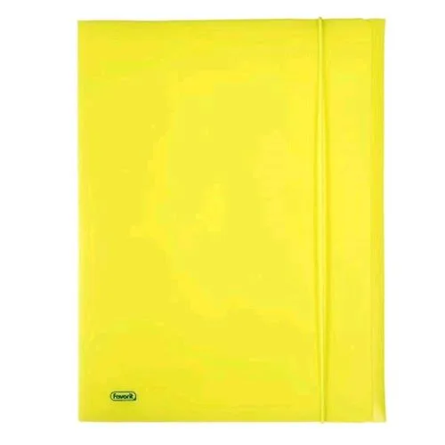 Favorit Neon Cartelle 3 Lembi C/Elastico in PP 240X330MM A4 Col. Giallo