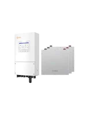 Sistema di accumulo monofase inverter 6kW Solis batteria al litio 15.36kWh Dyness DL5.0C