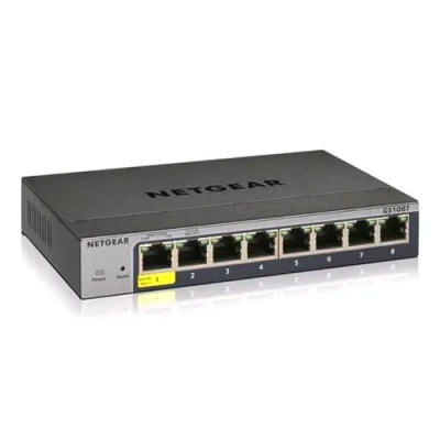 Netgear GS108T-300PES Switch 8 Porte Gigabit Ethernet (10/100/1000) Grigio