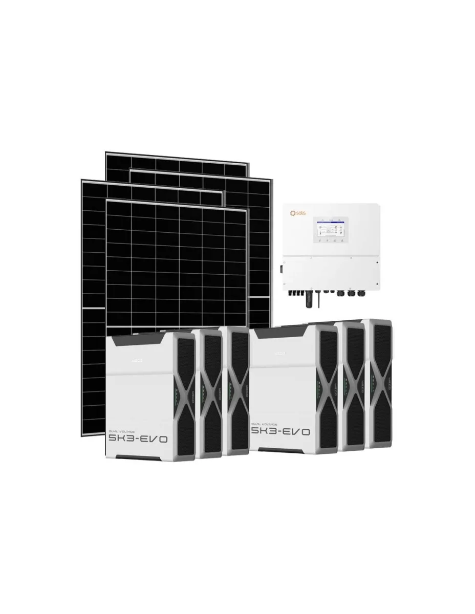 Kit fotovoltaico trifase 20900W inverter 20kW Solis litio 31.32kWh Weco EVO 5k3