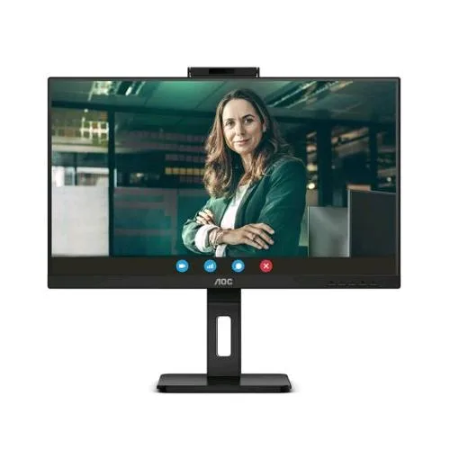AOC Q27P3CW 27" LED IPS Quad HD 16:9 75Hz 4MS Contrasto 1.000:1 Webcam Integrata 5MP Hub USB 2XHDMI Displayport USB-C Docking Altoparlanti Incorporati Nero