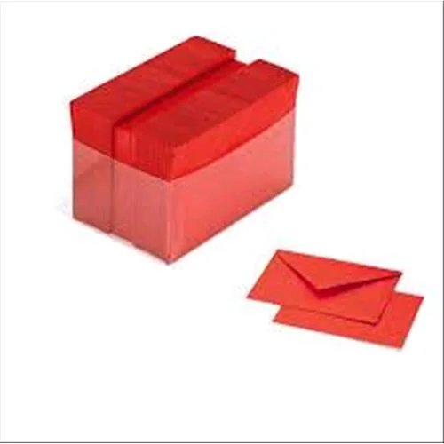 Cartotecnica Favini Arcobaleno 100 Buste+ 100 Cartoncini 90 g 7.2X11 Colore Rosso