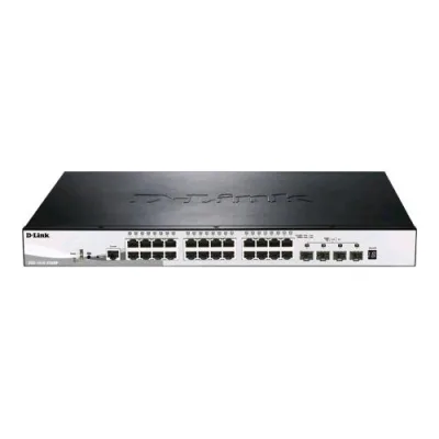D-Link DGS-1510-28XMP SWITCH GESTITO L3 24 x 10/100/1000 (PoE+) + 4 x 10 Gigabit SFP+ PoE+ (370 W)