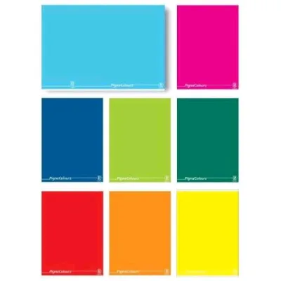 Pigna Colours Quaderno Punto Metallico 80g 150X210 mm A5 40 Fogli a Quadretti 5M Colori Assortiti Conf 10 Pz.