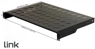 ARMADIO RACK RIPIANO 1 UNIT? 19 PROFONDIT? 300 MM UNIVERSALE NERO