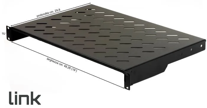 ARMADIO RACK RIPIANO 1 UNIT? 19 PROFONDIT? 300 MM UNIVERSALE NERO