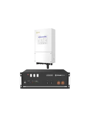Sistema di accumulo monofase inverter 5kW Solis accumulo litio 4.8kWh Pylontech US5000