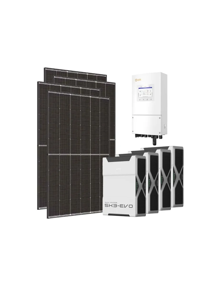 Kit fotovoltaico monofase 5460W inverter 5kW LV Solis litio 20.88kWh Weco EVO 5k3
