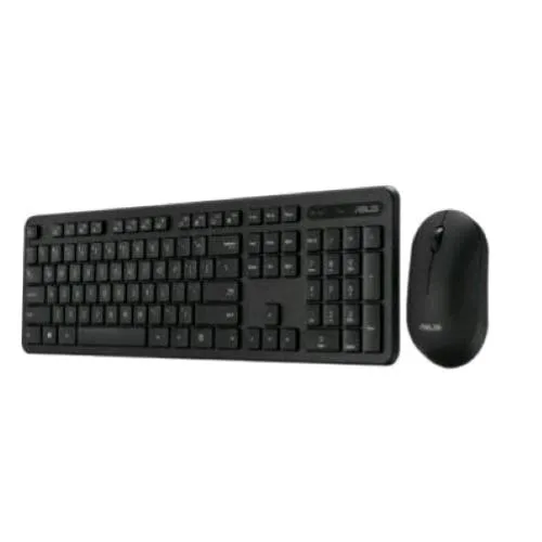 ASUS Kit Tastiera + Mouse Wireless 800-1600 DPI 2.4GHz Layout Italiano Tasto Copilot Nero