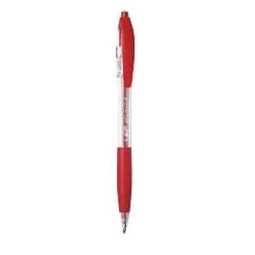 BIC Atlantis Penna a Sfera Inchiostro Rosso Punta Media Fusto Trasparente Conf. 12 Pz.