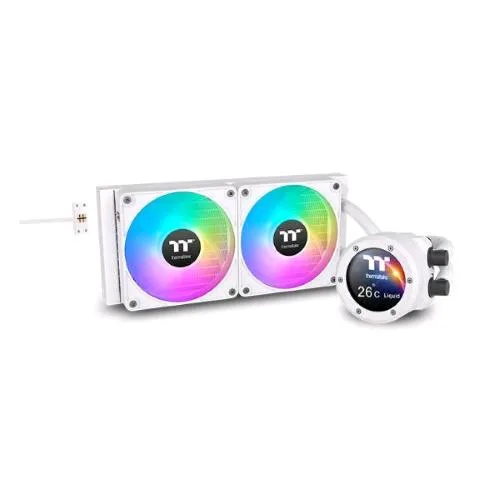Thermaltake TH240 V2 Ultra Ex ARGB Sync All in One Liquid Cooler Dual Fan 2 x 120mm Snow Edition Bianco