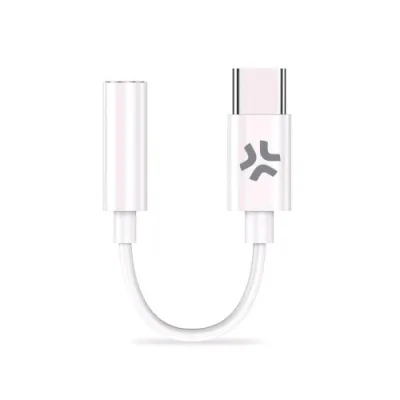Celly Cavo Adattatore da USB-C Maschio a Jack 3.5mm Femmina Bianco