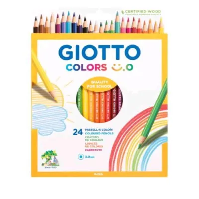 Giotto Colors Smile Pastelli Mina 3 mm Colori Assortiti Conf 24 Pz.