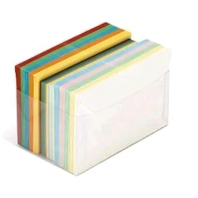 Cartotecnica Favini Arcobaleno Buste di Carta Taglio a Punta 90X140 mm 90 g Col. Assortiti Conf 100 Pz.+ 100 Cartoncini da 200 g