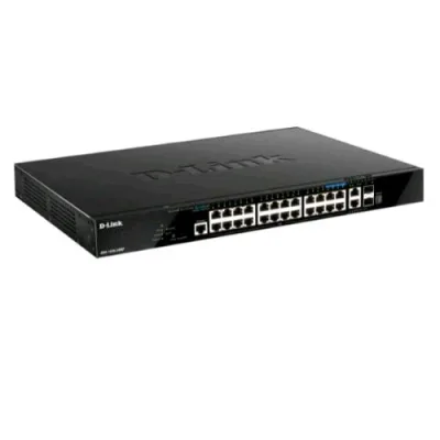 D-Link DGS-1520-28MP SWITCH GIGABIT GESTITO L3 SMARTPRO 20 x 10/100/1000 (PoE+) + 4 x 2.5G (PoE+) + 2 x 10 Gigabit Ethernet + 2 x 10 Gigabit SFP+ PoE+ 370 W