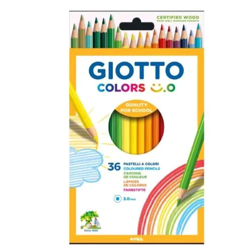 Giotto Colors Smile Pastelli Mina 3 mm Colori Assortiti Conf 36 Pz.