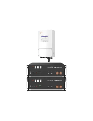 Sistema di accumulo monofase inverter 5kW Solis accumulo litio 9.6kWh Pylontech US5000
