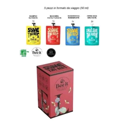 Cartotecnica Favini Bee It Box Natale Love Confezione Regalo con 5 Prodotti Cosmetici da 50 ml