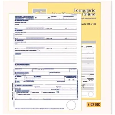 Edipro Formulario Rifiuti Autocopiante 10 Fogli 210X397 mm 100 Fogli Conf 10 Pz.