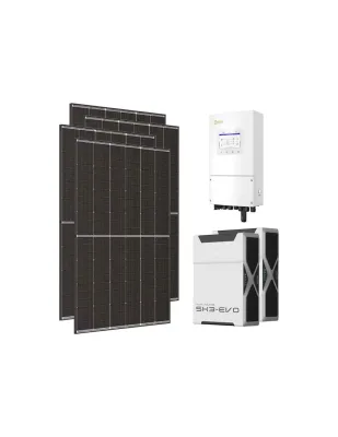 Kit fotovoltaico monofase 6370W inverter 6kW LV Solis litio 10.44kWh Weco EVO 5k3