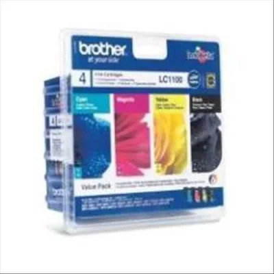 Brother LC1100VALBP Pack Cartucce Nero+Ciano+Magenta+Giallo per Stampanti Brother Ink Jet