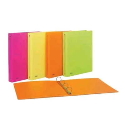 Favorit Neon Raccoglitore 4 Anelli da 30 mm in PP 220X300 mm A4 Dorso 3 cm Col Assortiti Conf 10 Pz.