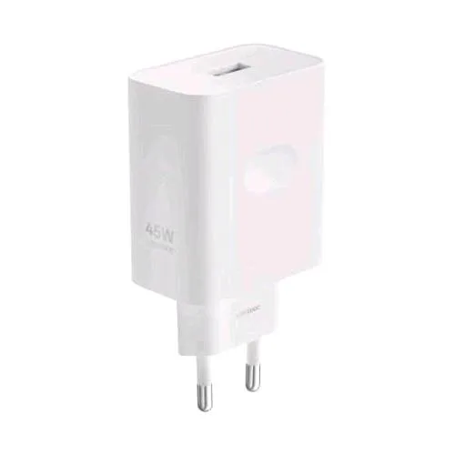 OPPO Supervooc Travel Charger Caricabatterie da Rete 45 W USB-A Compatibile con la Ricarica Supervooc 45W, 33W, 18W, 10W Bianco