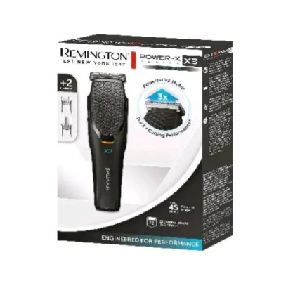 Remington HC3000 Tagliacapelli Elettrico Ricaricabile Lame in Acciaio con 2 Pettini Regolabile e Accessori Nero