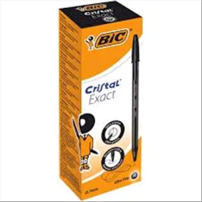 BIC Cristal Exact Penna Sfera Punta 0.7 mm Inchiostro Nero Conf 20 Pz.