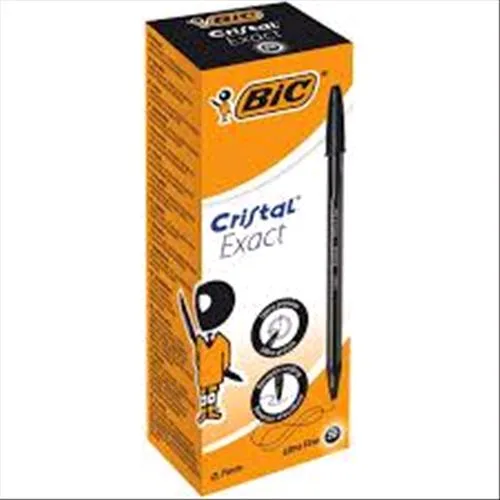 BIC Cristal Exact Penna Sfera Punta 0.7 mm Inchiostro Nero Conf 20 Pz.