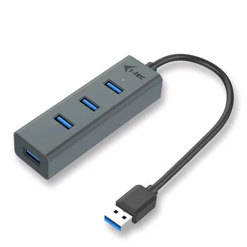 I-TEC U3HUBMETAL403 Hub di Interfaccia USB 3.0 Type-A 5000 Mbit/S Grigio