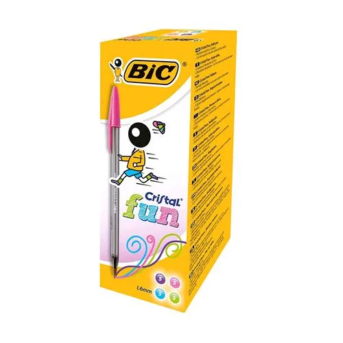 BIC Cristal Fun Penne a Sfera Punta Large Colori Assortiti Conf. 20 Pz.