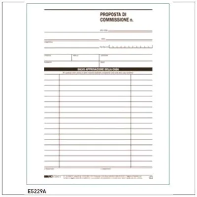 Edipro Proposta di Commissione Autocopiante 2 Fogli 150X230MM 100 Fogli Conf 10 Pz.