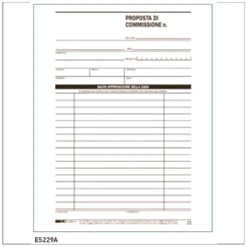 Edipro Proposta di Commissione Autocopiante 2 Fogli 150X230MM 100 Fogli Conf 10 Pz.