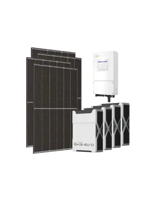 Kit fotovoltaico monofase 6370W inverter 6kW LV Solis litio 20.88kWh Weco EVO 5k3