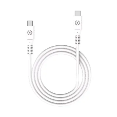 Celly Cavo Dati e Ricarica USB-C USB-C 60W 1 m Bianco