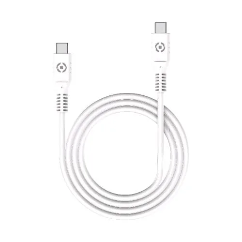 Celly Cavo Dati e Ricarica USB-C USB-C 60W 1 m Bianco