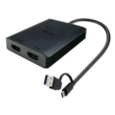 I-TEC USB-A/USB-C Dual 4K 2 x HDMI Video Ada