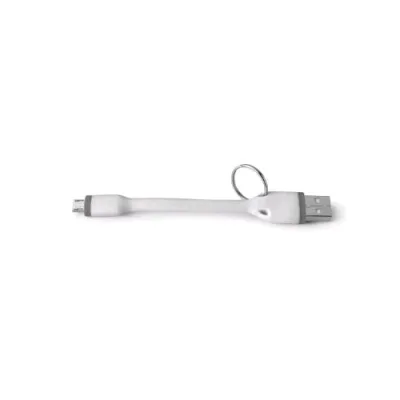 Celly Cavo Dati USB con Anello Portachiavi 1 x USB Tipo a 1 x Micro USB 12 cm Bianco