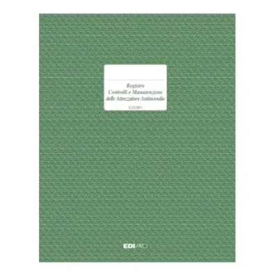 Edipro Registro Controlli e Manutenzione Attrezatura Antincendio 245X310 mm 48 Pagine Conf 5 Pz.