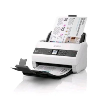 Epson Workforce DS-730N Scanner Documenti Display LCD 1.44" A4 600X600 DPI Ready Scan LED Scansione in Rete Stand-Alone Bianco Grigio