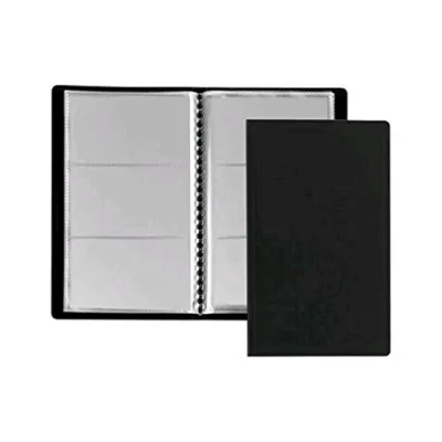 Favorit Portabiglietti da Visita in PP 125X205MM 20 Buste da Tre Tasche 60X100MM Col. Nero
