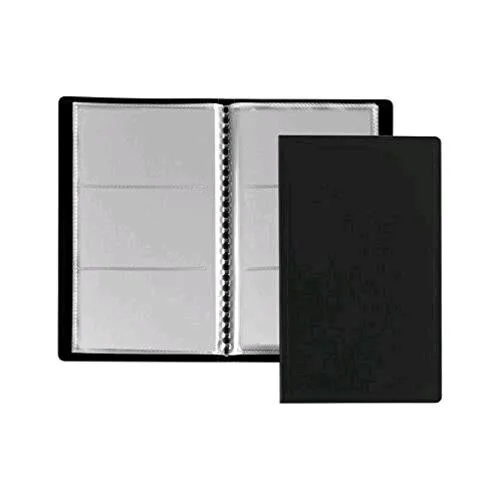 Favorit Portabiglietti da Visita in PP 125X205MM 20 Buste da Tre Tasche 60X100MM Col. Nero