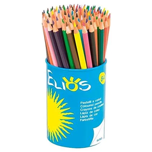 Giotto Elios Barattolo Pastelli 2.8 mm Colori Assortiti Conf 84 Pz.