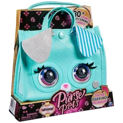 Spin Master Purse Pets Borsetta in Versione Tote Perfect Cagnolino Celeste