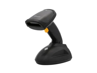 Equip 351026 Lettore Codici a Barre 1D/2D Laser Scanner Wireless 2.4GHz Lunga Distanza Completo con Stand