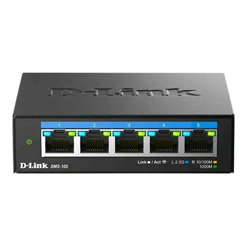 D-Link DMS-105 Switch 5 Porte Non Gestito 5 x 10/100/1000/2.5G Desktop