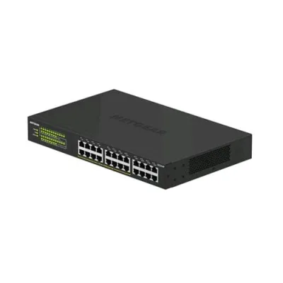 Netgear GS324P Switch 1U Non Gestito 24 Porte LAN RJ-45 Full Duplex 10/100/1000 Mbps POE Colore Nero