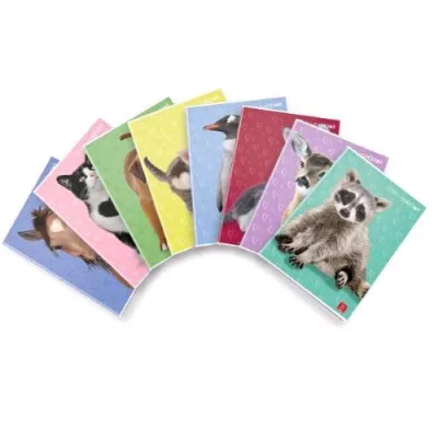 Pigna Dolci Cuccioli Maxi Quaderno Punto Metallico 80 g A4 42 Fogli a Quadretti 0Q 8 Soggetti Assortiti Conf 10 Pz.
